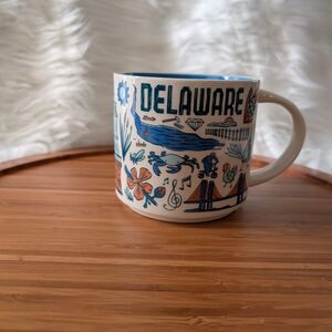 ☘️3/$33 Delaware Souvenir Ceramic Mug in Blue and Orange